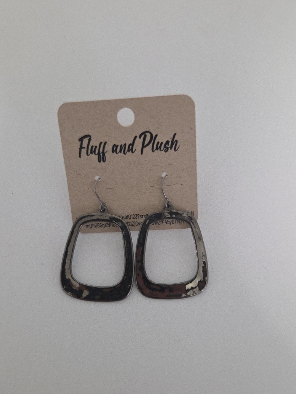 Silver Open Geometric Drop Earrings